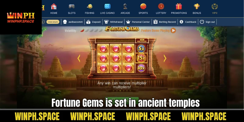 Fortune Gems is set in ancient temples