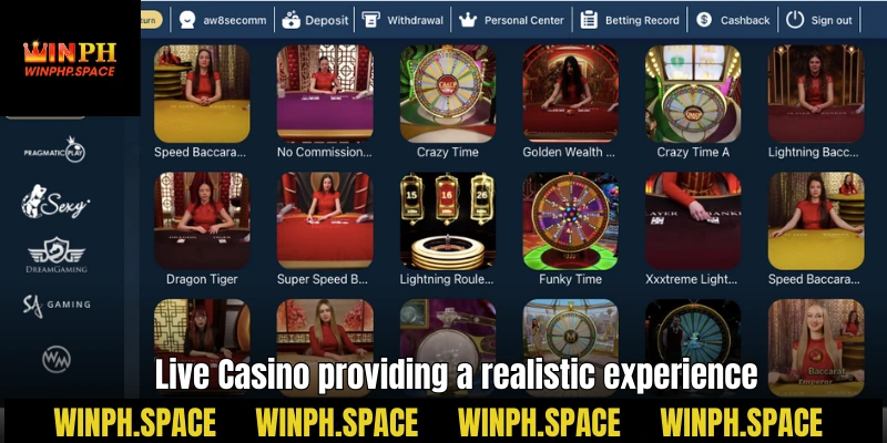 Live Casino providing a realistic experience