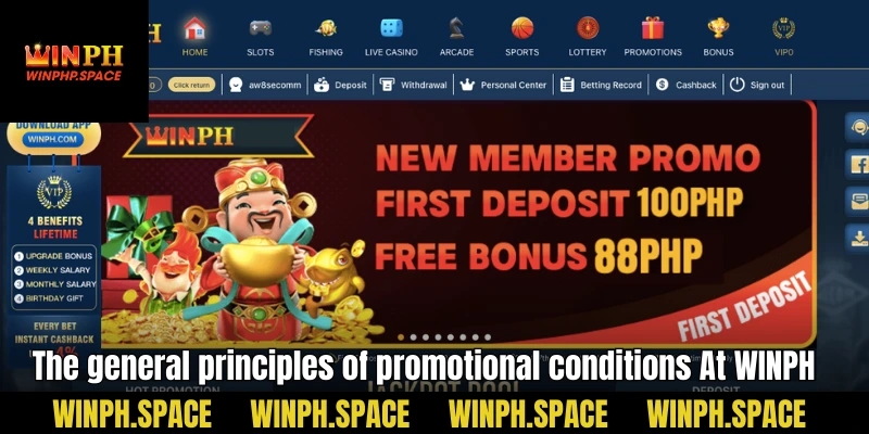 The general principles of promotional conditions At WINPH