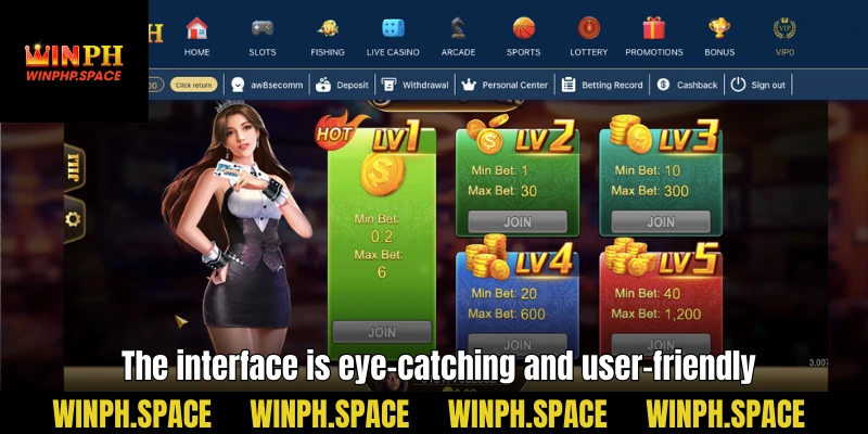 The interface is eye-catching and user-friendly