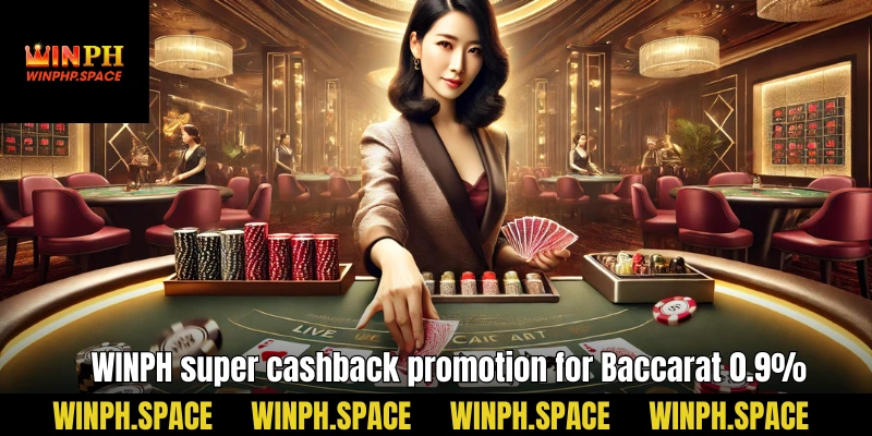 WINPH super cashback promotion for Baccarat 0.9%